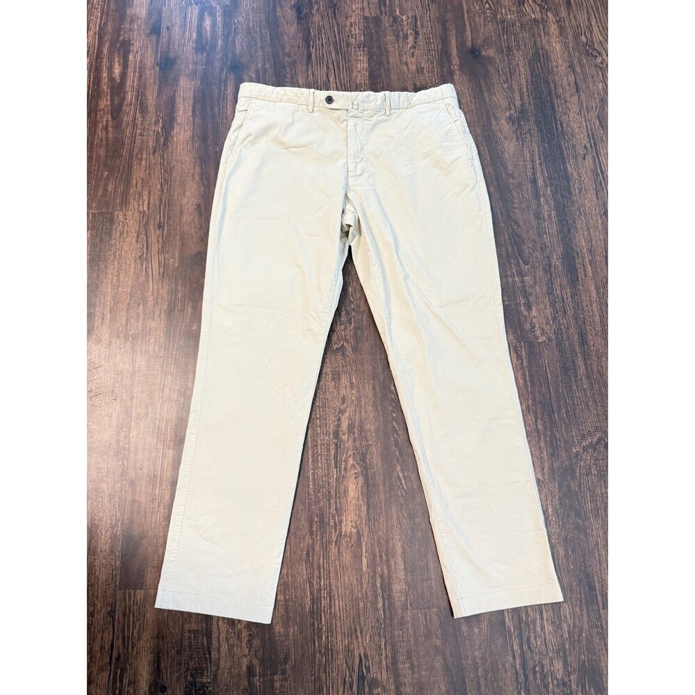 Suitsupply Pants Mens SZ 54 36x30Beige Khaki Tessuti Sondrio Porto Novo Trousers